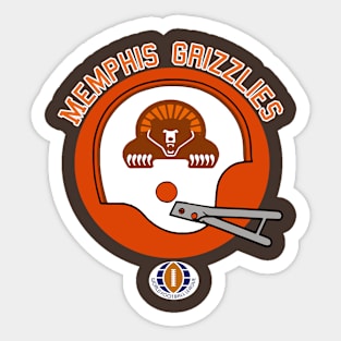 Memphis Grizzlies (Southmen) (World Football League) 1974-1975 Sticker